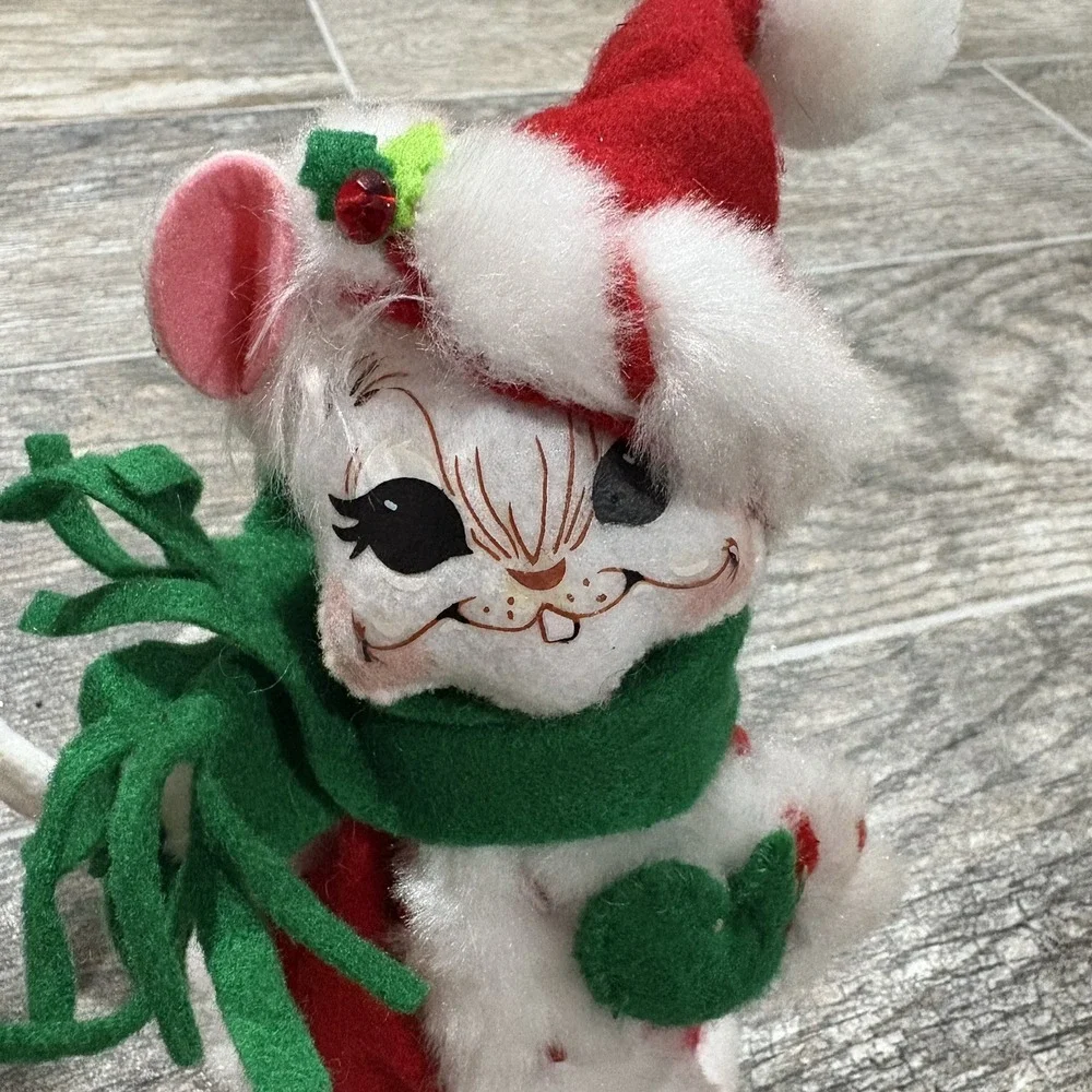 Annalee Christmas Peppermint Twist Mouse 2008 missing Candy Cane